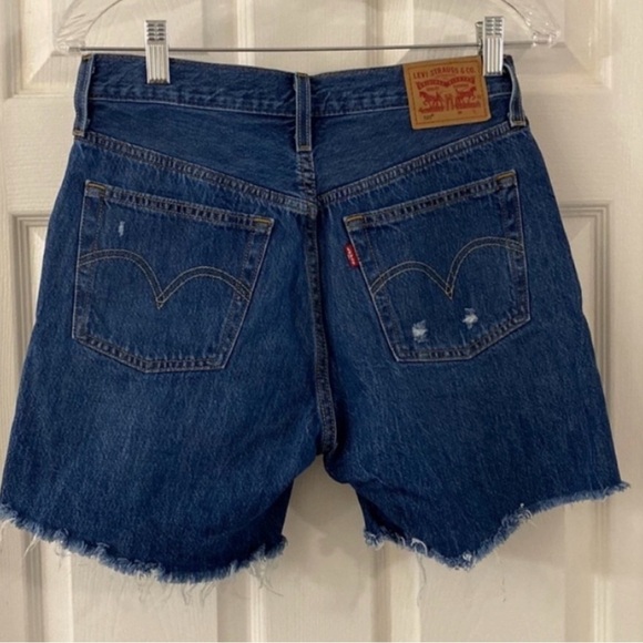 Levi’s 501 High Rise Denim Shorts - Size 27 - Picture 6 of 8